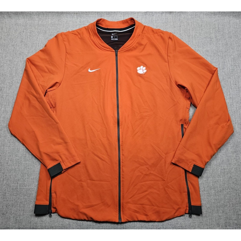 Clemson Tigers Jacket Mens XL Orange NCAA Football Nike Full Zip Track